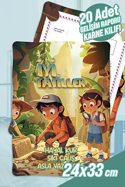 colortouch Çocuklar Keşifte 2 A4 Ana Sınıfı Gelişim Raporu Karne Kılıfı ( Kab...