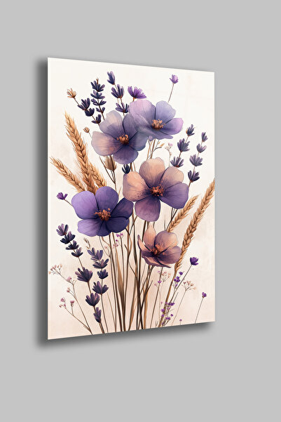 gxe.art Elegant Botanical Dried Flower |   4mm Tempered Glass Table |   Uv Pr...