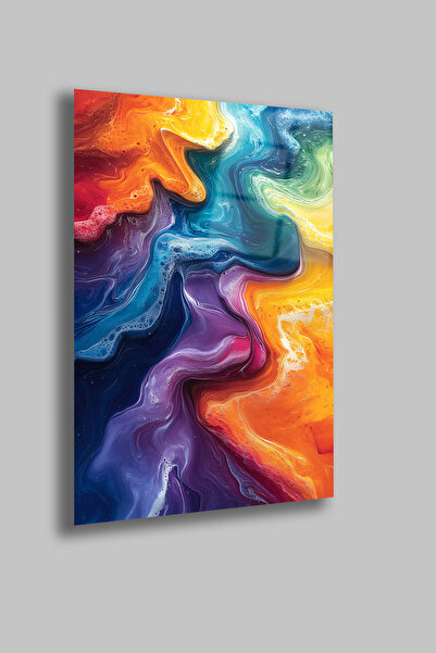 gxe.art Rainbow Fluid Art |   4mm Tempered Glass Table |   Uv Printing |   Pr...