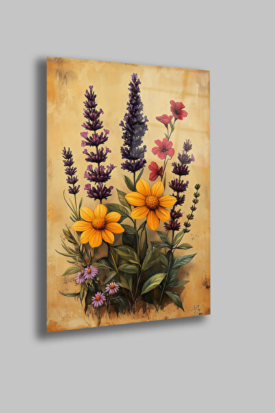 gxe.art Poster botanic vintage de herbalist |   Placă de sticlă temperată de ...