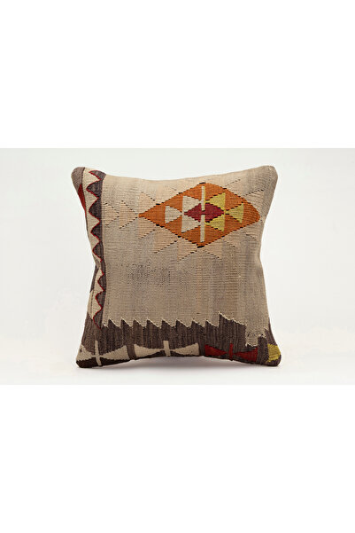 Kilim Whole Sale غطاء وسادة عتيق مصنوع يدويًا من الكليم والصوف مقاس 40x40 سم