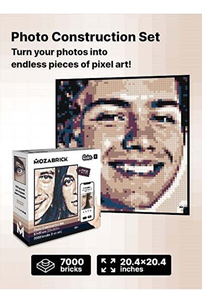 MOZABRICK - Photo Building Set Model S - Colorful 51x51 cm 7000 pieces