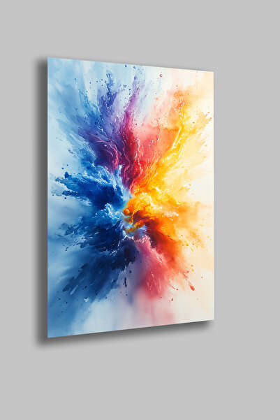 gxe.art Explozie de acuarelă abstractă vibrantă |   Placă de sticlă temperată...