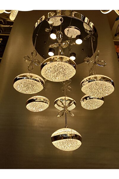 Led Ledli 3 renk lüks avize