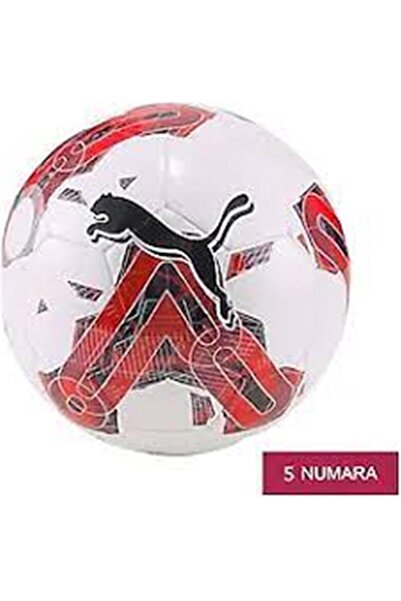 Puma Orbita 6 MS White-Puma Red Futbol Topu