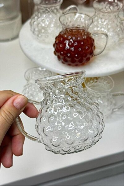 KirLiNova Damla Model Borosilicate Tea Cup Set of 6