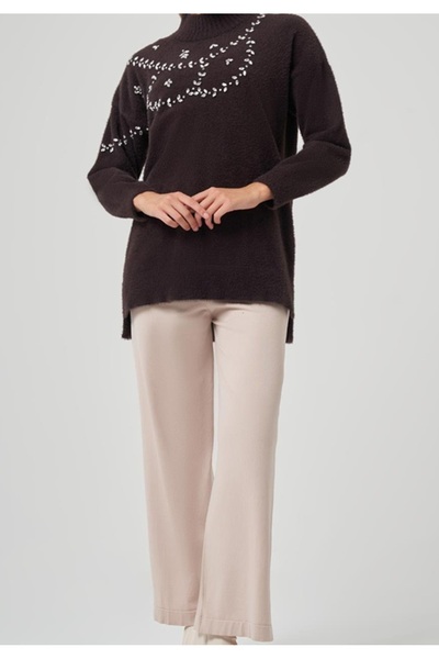 Nuss 7002 Front Stone Embroidered Angora Tunic