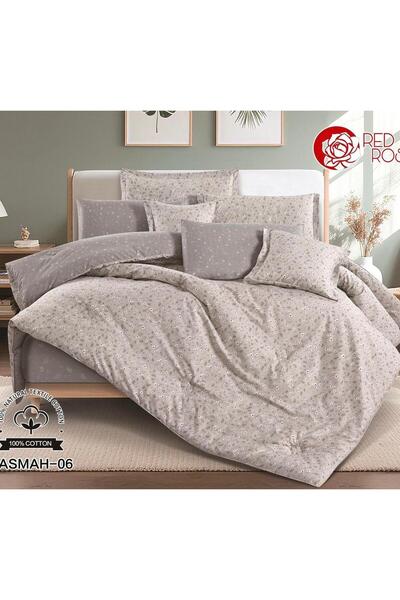 REDROSE COLOR مفرش مزدوج نسمة قطن 100% -لحاف نفرين