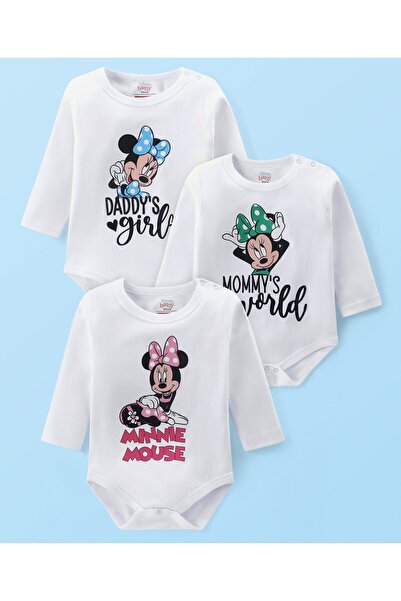 Babyhug Disney طقم ملابس داخلية للأطفال من Babyhug بأكمام طويلة ونقشة ميني ما...