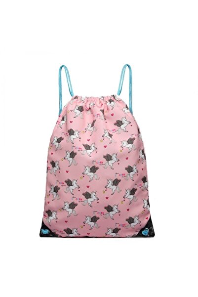 Miss Lulu Unisex Drawstring Backpack, Unicorn Print