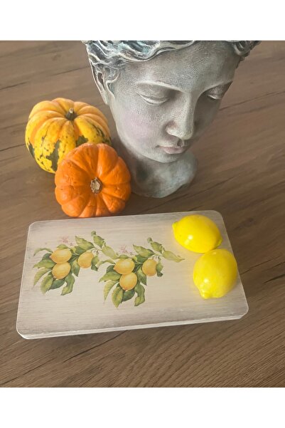 Zeugma Home Designs Sunum Tepsisi,Ahşap Dekoratif Obje,Limonlu Sunumluk,Hediy...