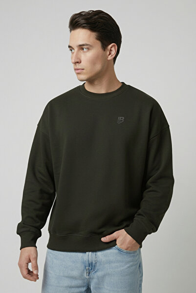 Liber 100% Cotton Premium Khaki Sweatshirt