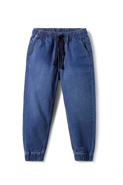 Pine kids Denim Woven Full Length Washed Jeans With Stretch - Blue