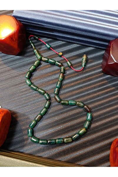 Anemore Collection سبحة كهرمان مضغوطة مصنوعة يدويًا من فيات كاراتاش