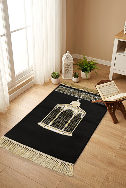 Esperya Home Lüks Kadife Dokulu Kalın Seccade 1950gr Ağır Dokuma & Pamuk Taba...