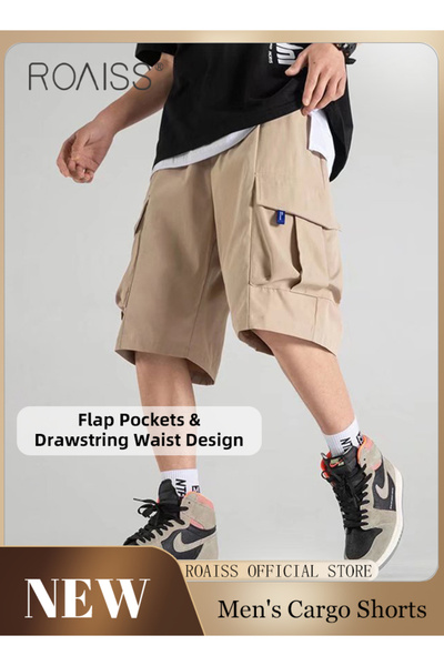 ROAISS Men Cargo Shorts with Multiple Pockets, Comfortable Straight Leg Sport...