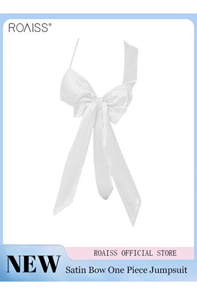 ROAISS Women Nightwear Solid Bowknot Lace Pajamas Date Wedding Anniversary Pa...