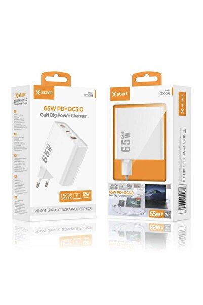 X-start Încărcător 65W, USB C, USB A, Fast charger.