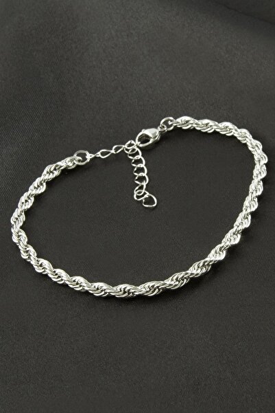 İNLAKECHANDMADE Thick Twisted Chain Steel Bracelet