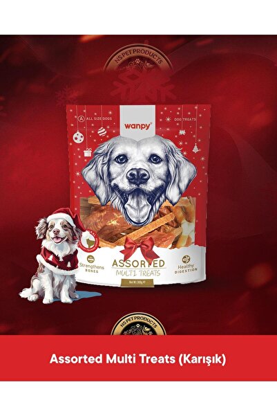 Wanpy Karışık Yılbaşı Assorted Multi Treats Köpek Ödül Maması 300 gr