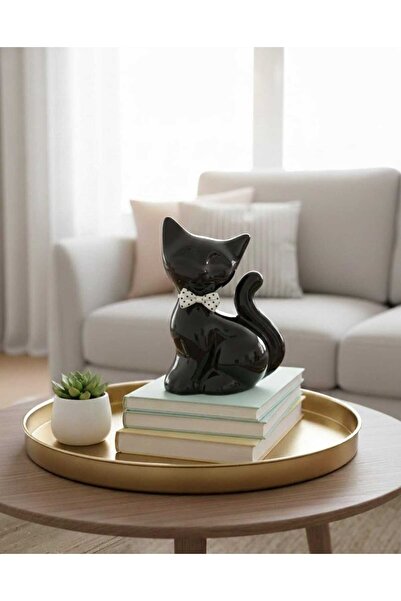 Home Papyonlu Kedi Dekoratif Biblo Heykel Hediyelik Obje Süs Aksesuar