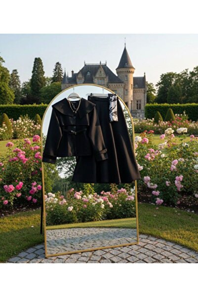 YILMAZBARMAZ set de damă vintage cu curea, format din două piese