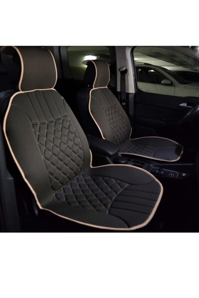 Point Dacia Sandero Stepway Koyu-Bej Biyeli Oto Koltuk Minderi Ön İki Koltuk