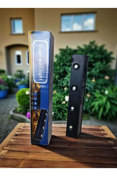 Genrric مصباح حائط شمسي 8-LED حزمة من 2 — مصباح حائط دافئ للخارج للمنزل والفن...