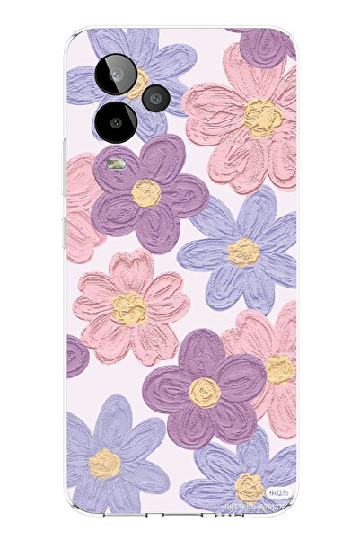 TechTree حافظة سيليكون متوافقة مع GM 24 PRO ملونة على شكل زهور الأقحوان المائية مطبوع