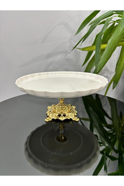 PARILTI HOME COLLECTİON أواني مائدة من البورسلين، وأطباق تقديم وتقديم مع قواعد معدنية