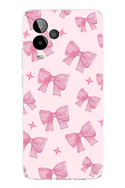 TechTree حافظة سيليكون متوافقة مع GM 24 PRO باللون الوردي مطبوع