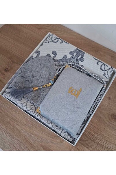 hira tasarım 4 Parça Erkek Damat Bohça Seti (80 Sayfa Yasin Seccade Takke İnc...