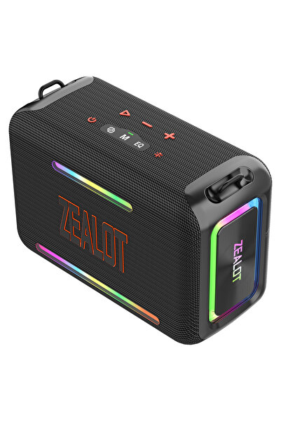 zealot مكبر صوت حفلات محمول خارجي مقاوم للماء S95 120W IPX6 مزود بـ RGB و EQ وزوج ستيريو وبطارية طويلة الأمد