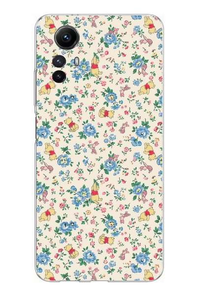 TechTree حافظة سيليكون متوافقة مع هاتف Redmi Note 12S على شكل الدب ويني بوه و...