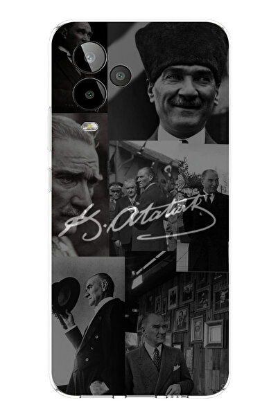 TechTree حافظة سيليكون متوافقة مع GM 24 PRO Kemal Atatürk Signature B مطبوع