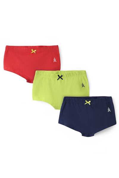 Pine kids سراويل داخلية مطبوعة بشعار الصنوبر (عبوة من 3 قطع) - متنوعة