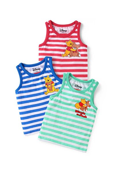 Babyhug Disney Interlock Vests With Winnie The Pooh Graphics (Pack of 3) - Re...
