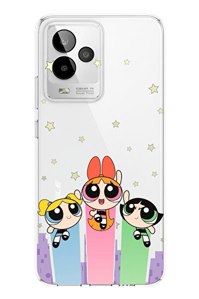 TechTree حافظة سيليكون مطبوع متوافقة مع تصميم Powerpuff Girls من GM 24 PRO