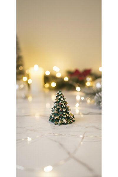 NUR MUM Çam Ağacı Figürlü Yılbaşı Mumu