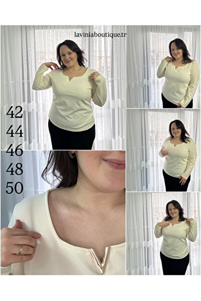 ZESS V Gold Detaylı Fit Kalıp Bluz