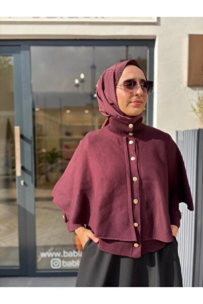 TERZİ DÜKKANI TD440 Daphne Çelik Örme Kadın Hırka Bordo