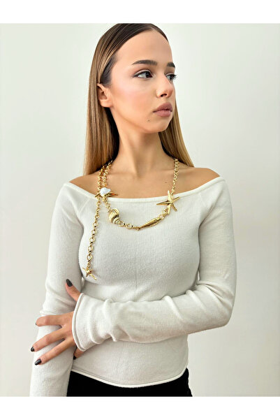 LYRA OFFİCİAL ZA - Çok fonksiyonlu Lüks Deniz Temalı Charm'lı Zincir Kolye ve...