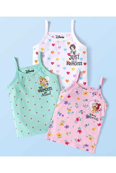 Babyhug Disney أكمام قطنية من الليكرا مع حزمة من 3 قطع من ديزني برينسيس - أبي...