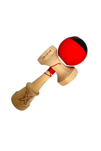 LEIBOO Kendama X, Mâner din cauciuc, Cupă mare V3, Lemn, 18 cm, Rulment metal...