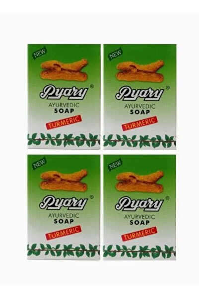 Pyary 4 قطع من صابون الكركم الأيورفيدا
