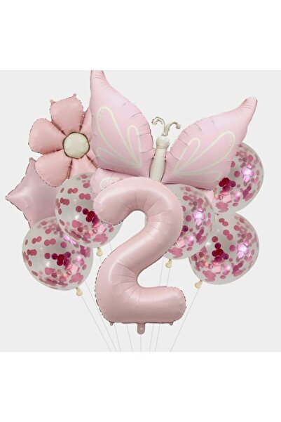 ÇITIPITISTORE YENİ MODEL KELEBEK PAPATYA YILDIZ FOLYO BALONLU DOĞUM GÜNÜ YAŞ ...