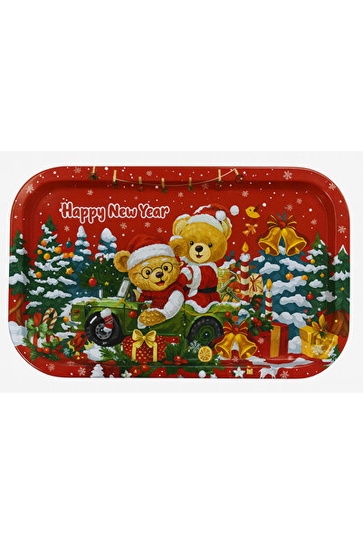 ÖzSu Mağazacılık Yılbaşı Temalı 35X20 Dekoratif Tepsi