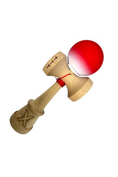 LEIBOO Kendama X Rubber Grip Big Cup V3 Wood 18 cm, Rulment metalic cu coardă...