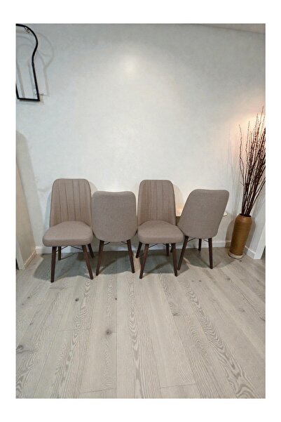 baresmu Hasa 4 Adet Sandalye – Ahşap Ayaklı, Ergonomik, Rahat Oturumlu Modern...