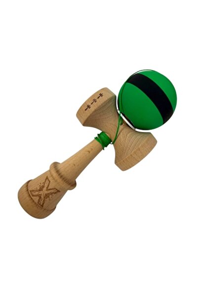 LEIBOO Kendama X Rubber Grip Big Cup V3, Lemn, 18 cm, Rulment metalic, Coardă...